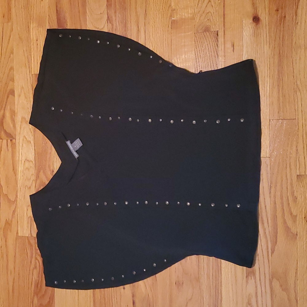 Issabella Rodriguez Small Black Blouse with Gold Studs